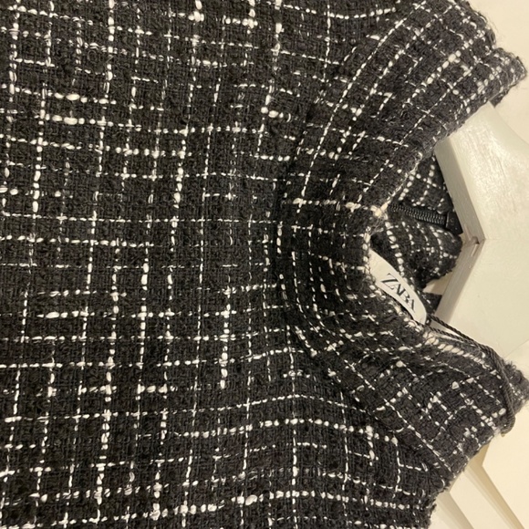 NWT Zara tweed mock neck shirt - Picture 5 of 7
